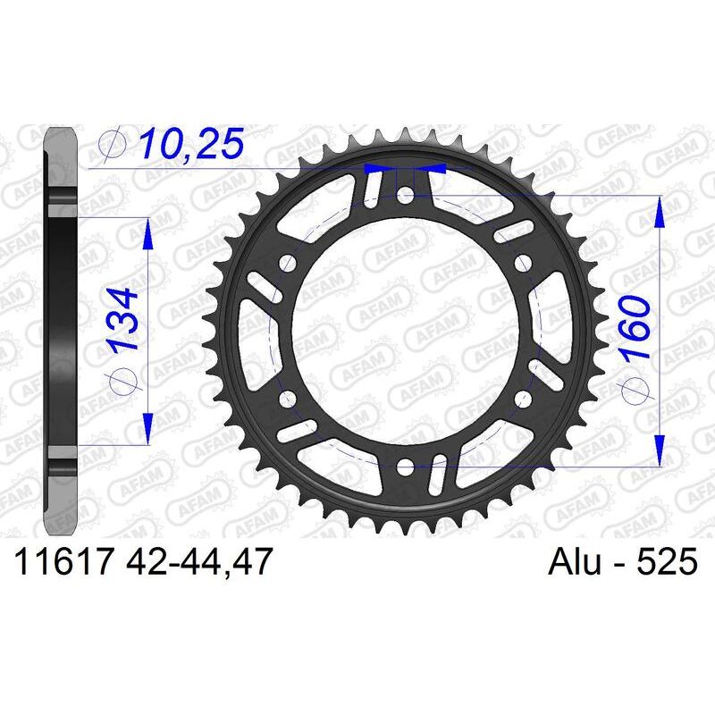 Couronne AFAM alu standard - 525 Couronne AFAM alu standard - 525