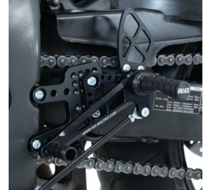 Commandes reculées multipositions R&G RACING noir Honda CBR600RR