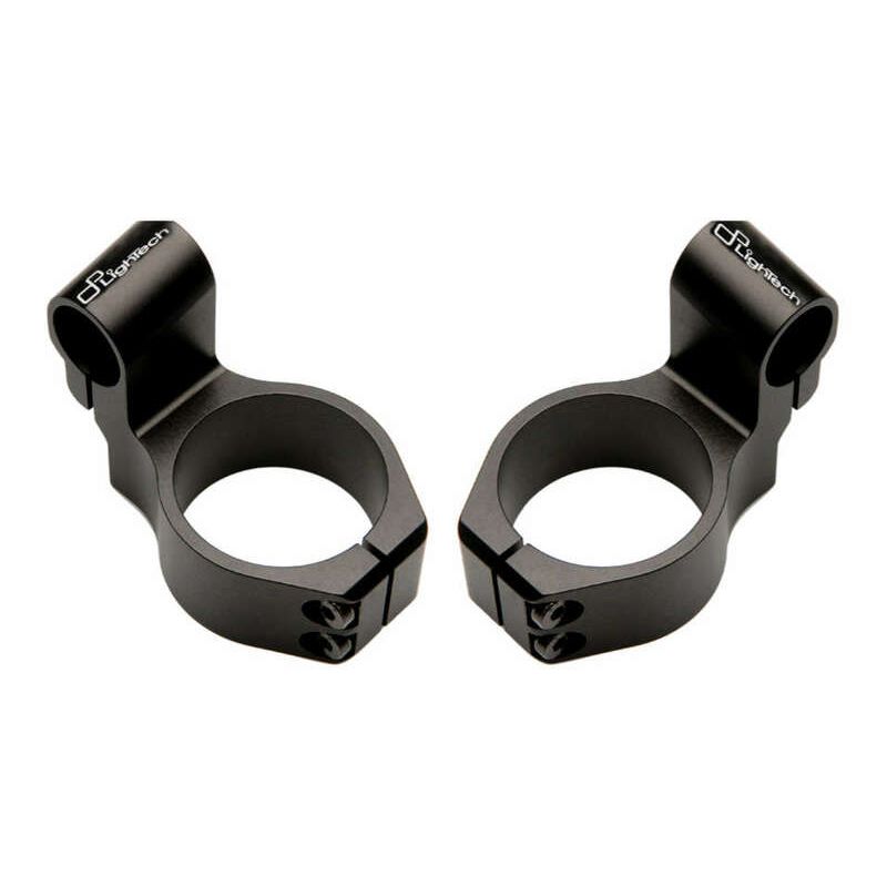 Bracelets de guidon LIGHTECH Ø55mm hauteur +20mm déport +40mm/5° noir