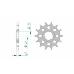 Kit chaîne AFAM 520 XSR - 17/43-110 - Couronne alu standard