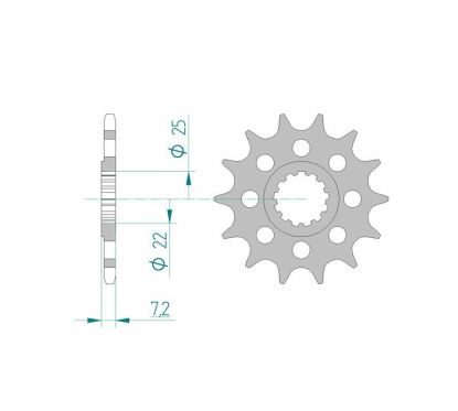 Kit chaîne AFAM 520 XSR - 17/43-110 - Couronne alu standard
