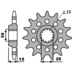 Pignon PBR acier standard - 525