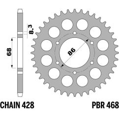 Couronne PBR acier standard - 428