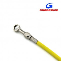 Durite Aviation 30cm JAUNE - Raccords INOX