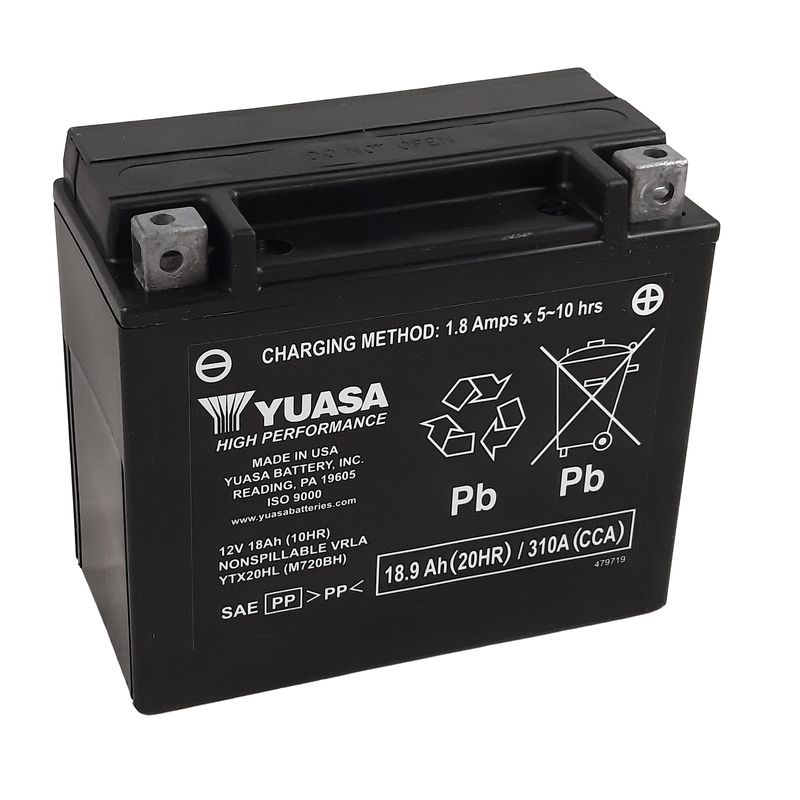 Batterie YUASA W/C sans entretien activée usine - YTX20HL FA Batterie YUASA W/C sans entretien activée usine - YTX20HL FA