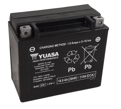 Batterie YUASA W/C sans entretien activée usine - YTX20HL FA