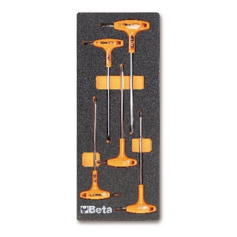 BETA M55 Thermoformed Tray with Torx T-Handle Key Set, 5-Piece