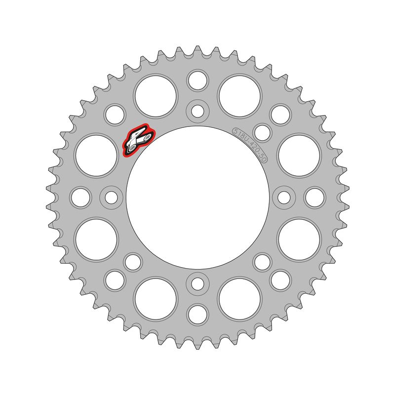 Couronne RENTHAL alu anti-boue - 420