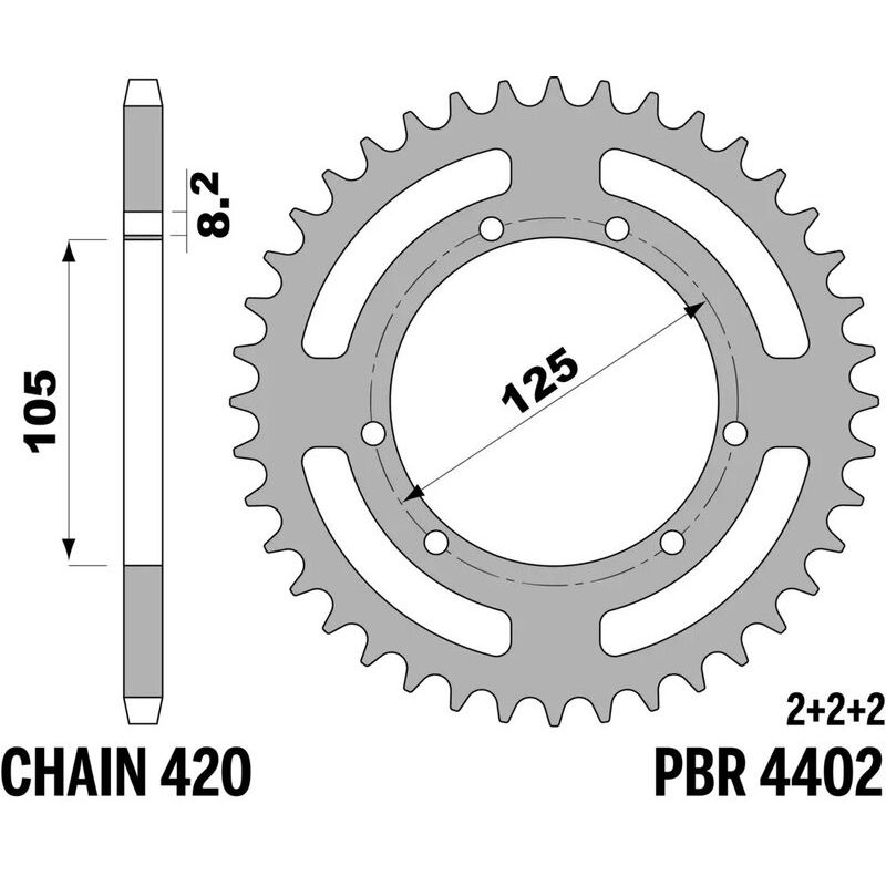 Couronne PBR acier standard - 420