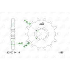 Kit chaîne AFAM 520XMR3 14/44-116 - couronne standard