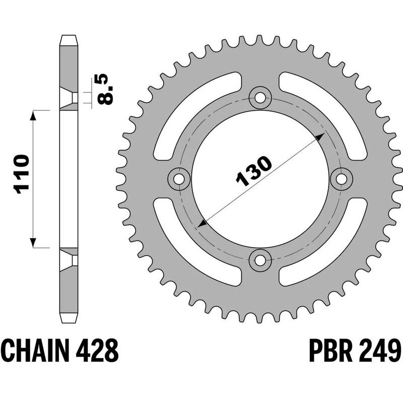 Couronne PBR alu standard - 428