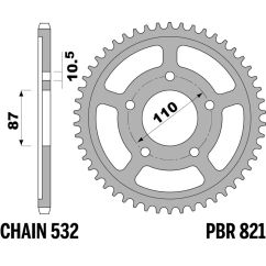 Couronne PBR acier standard - 532
