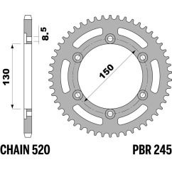 Couronne PBR acier standard - 520