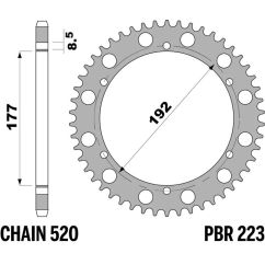 Couronne PBR alu standard - 520