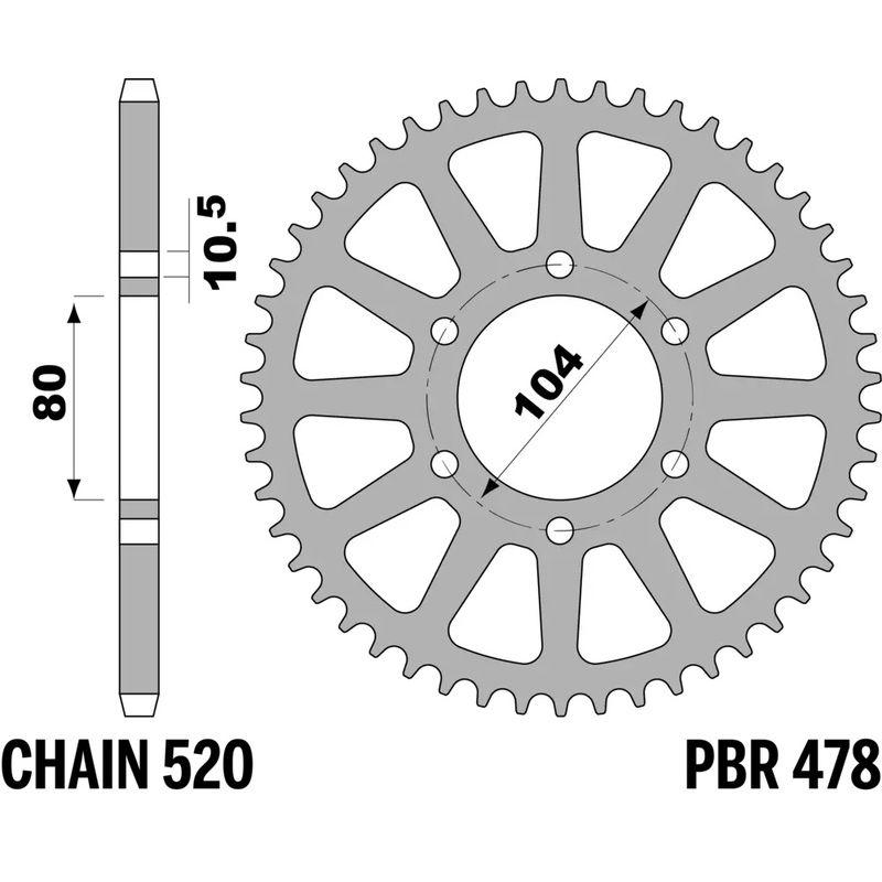Couronne PBR alu renforcé - 520