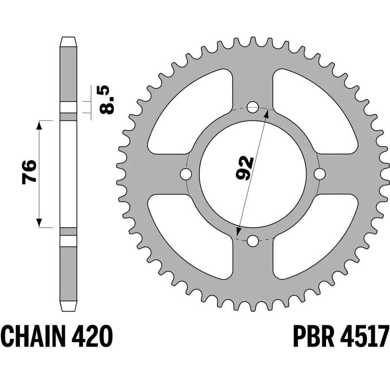 Couronne PBR alu standard - 420