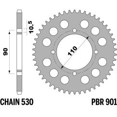 Couronne PBR acier standard - 530