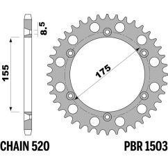Couronne PBR alu standard - 520