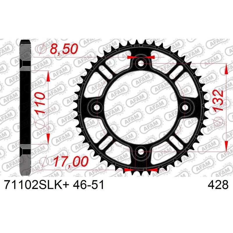 Couronne AFAM acier standard - 428