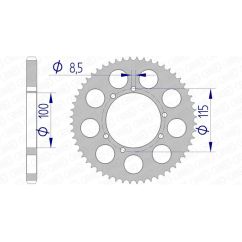 Couronne AFAM alu standard - 428
