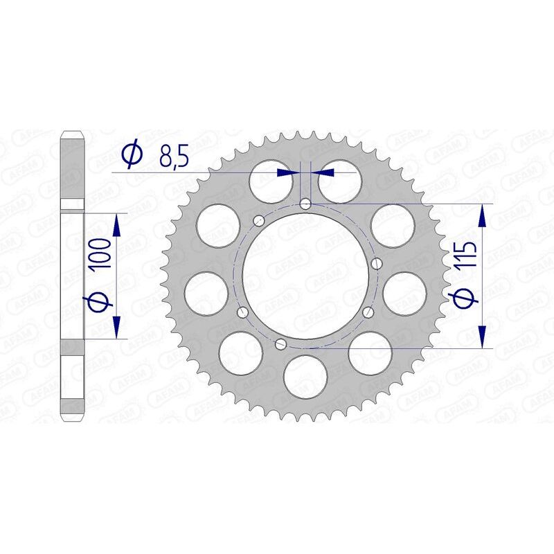 Couronne AFAM alu standard - 428 Couronne AFAM alu standard - 428