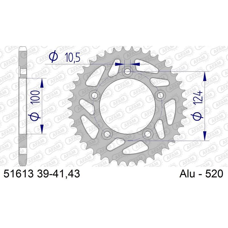 Couronne AFAM alu standard - 520