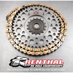 Kit chaîne RENTHAL 520R3 14/45 renforcée - couronne ultra-light anti-boue
