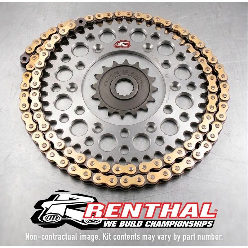 Kit chaîne RENTHAL 520R1 14/45 standard - couronne ultra-light anti-boue