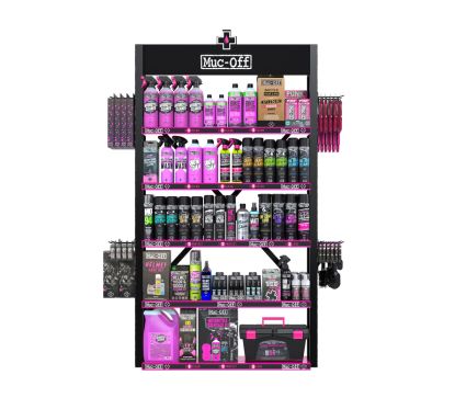 Présentoir premium MUC-OFF éclairé – double (produits inclus)