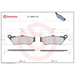 Plaquettes de frein BREMBO métal fritté - 07BB0365