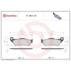 Plaquettes de frein BREMBO métal fritté - 07BB0465