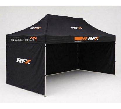 Tonnelle de paddock RFX Home Track 4,5 x 3 m avec 3 cloisons amovibles