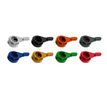 Leviers V PARTS standard 175mm taillé masse noir/visserie alu avec adaptateurs par paire Honda