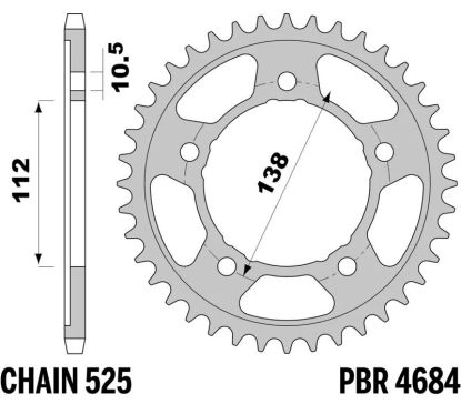 Couronne PBR acier standard - 525