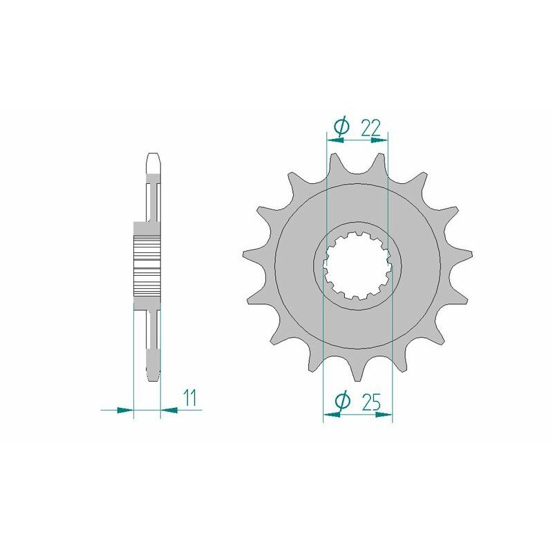 Pignon AFAM acier standard - 520