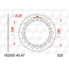 Kit chaîne AFAM 520 XSR4 - 15/43-114 - Couronne acier standard