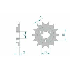 Kit chaîne AFAM 520 XSR4 - 15/48-116 - Couronne acier standard