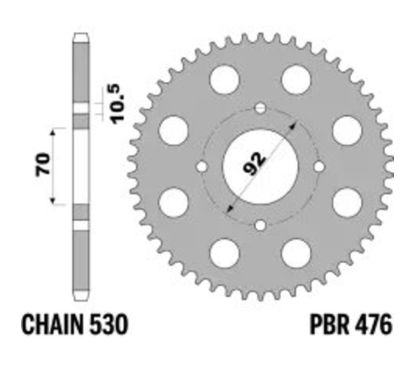 Couronne PBR acier standard - 530