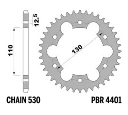 Couronne PBR acier standard - 530
