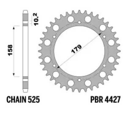 Couronne PBR acier standard - 525