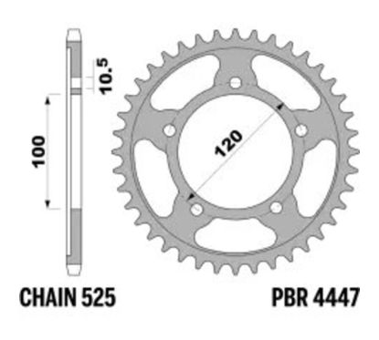 Couronne PBR alu standard - 525
