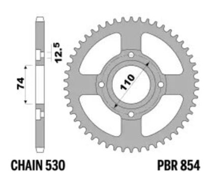 Couronne PBR acier standard - 530