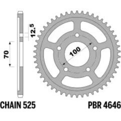 Couronne PBR acier standard - 525