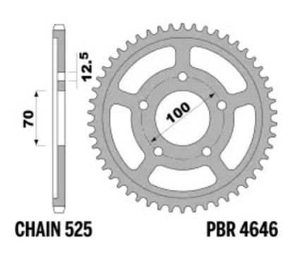 Couronne PBR acier standard - 525