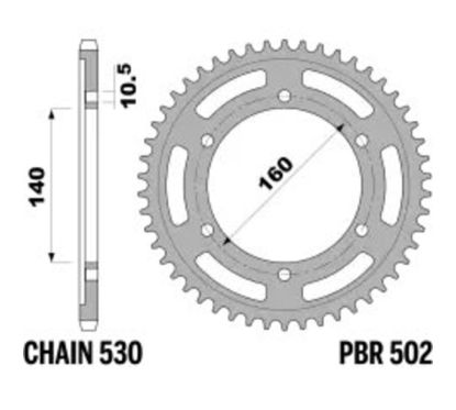 Couronne PBR acier standard - 530