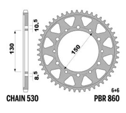 Couronne PBR acier standard - 530