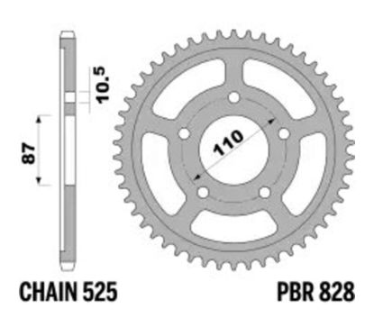 Couronne PBR acier standard - 525