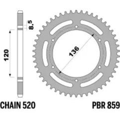 Couronne PBR acier standard - 520