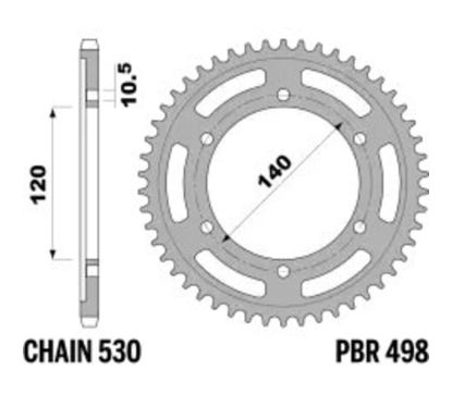 Couronne PBR acier standard - 530