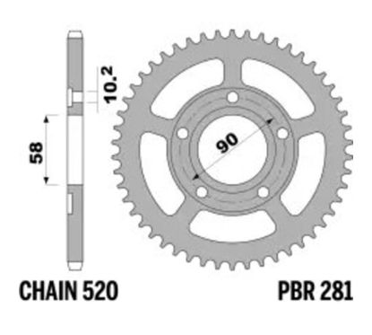 Couronne PBR acier standard - 520